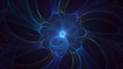 3D rendering abstract round light background