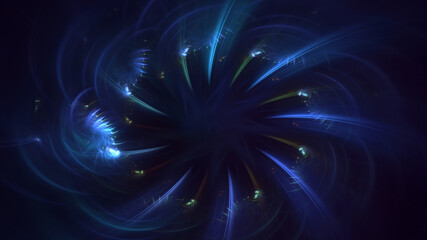 Fototapeta premium 3D rendering abstract round light background 