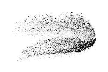 Fototapeta premium Black grainy texture isolated on white background. Dust overlay. Dark noise granules. Digitally generated image. Vector design elements. Illustration, Eps 10.