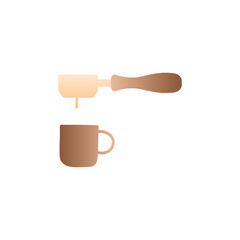 portafilter coffee icon in gradient color, isolated on white 