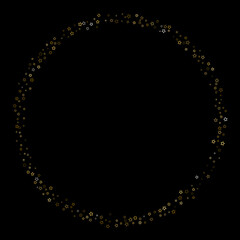 Gold Glitter Stars. Luxury Shiny Confetti.