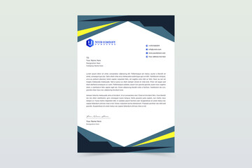 Letterhead Design Simple Minimalist And Creative. Business Style Letterhead Templates For Your Business, The Letterhead Element Of Stationery Design. Vector Illustration