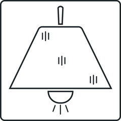 lamp liner icon in illustration