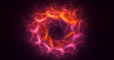 3D rendering abstract round light background