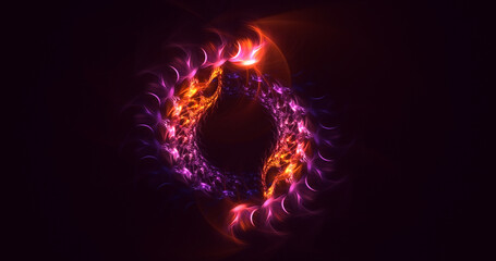 3D rendering abstract round light background