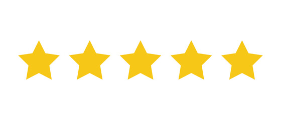 five-stars customer product rating review online marketplace vector icon