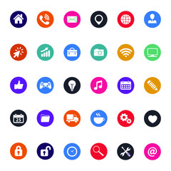 App icon set for websites mobiles business card
