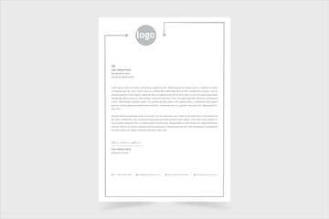 Clean Modern Letterhead Template. Simple creative Letter Head Template with standard sizes. corporate identity letterhead. Vector Illustration