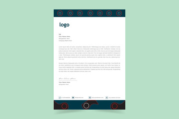 Simple Minimalist And Creative Professional business letterhead design. Corporate Letterhead Templates For Your Business company. The Letterhead Element Of Stationery Design. Vector Illustration