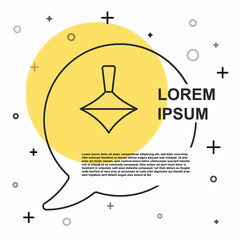 Black line Whirligig toy icon isolated on white background. Random dynamic shapes. Vector