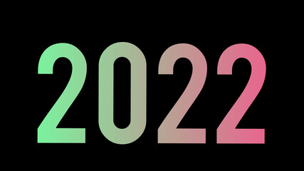 2022 New year colourful background texture stylist font illustration