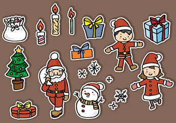 クリスマス　イラスト　セット