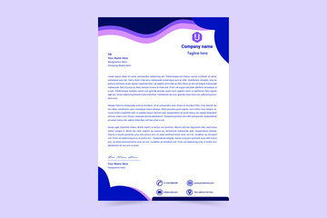 Corporate Letterhead Design. Business Style Letter Head Templates For Your Business. The Letterhead Element Of Stationery Design. Vector Illustration