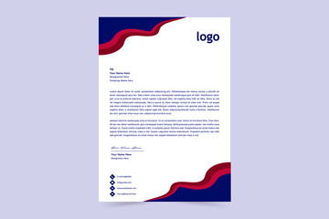 Corporate Letterhead Design. Business Style Letter Head Templates For Your Business. The Letterhead Element Of Stationery Design. Vector Illustration