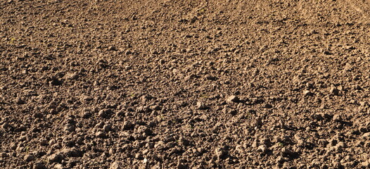 a freshly plowed field 