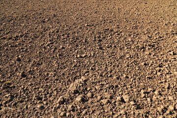 a freshly plowed field 