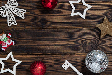 Christmas Flatlay ley place for text greeting card