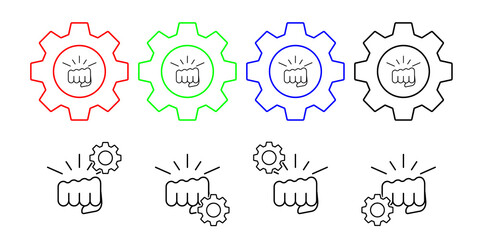 Heroin, injector, spoon vector icon in gear set illustration for ui and ux, website or mobile application