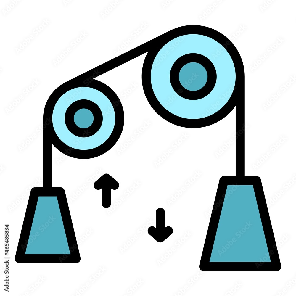 Poster the force of gravity icon. outline force of gravity vector icon thin line color flat isolated