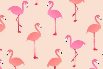 Fototapete Flamingo Summer animal pattern background wallpaper, flamingo vector illustration