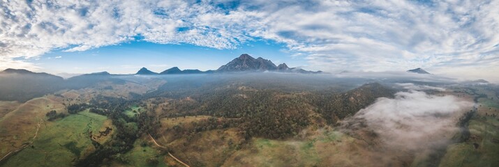 Aerial view of Mount Barney, Queensland Australia