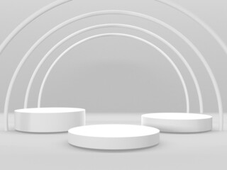 Abstract scene podium mockup. Award ceremony concept