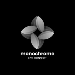 Vector Logo Illustration Monochrome Gradient Colorful Style.