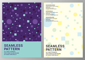 Creative seamless patterns and sample poster image. You can custmize the color and size of the pattern.