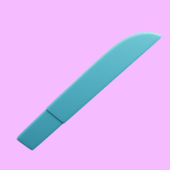 3d illustration of kitchenware stuff knife