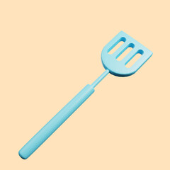 3d illustration of kitchenware stuff spatula