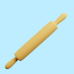 3d illustration of kitchenware stuff rolling pin