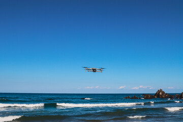 Fototapeta na wymiar Republic of korea, East Sea and Flying Drone