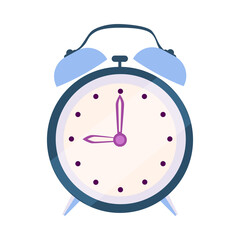 Alarm Clock with Dial and Hands as Colorful Kids Toy Vector Illustration