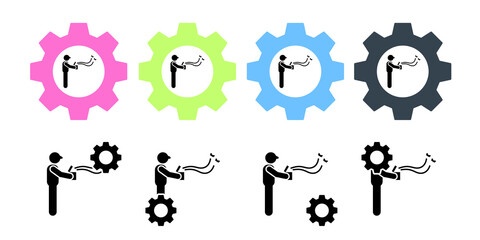 Aedes, dengue, fight, government, zika vector icon in gear set illustration for ui and ux, website or mobile application