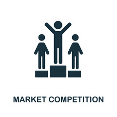 Market Competition icon. Monochrome sign from market economy collection. Creative Market Competition icon illustration for web design, infographics and more
