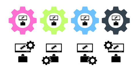 Dengue, zika, campaign vector icon in gear set illustration for ui and ux, website or mobile application