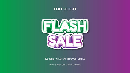 Flash sale aditable text effect 