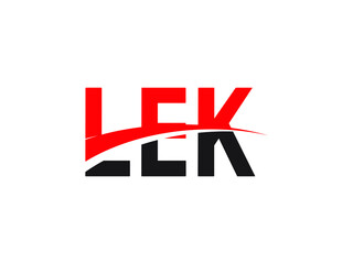 LEK Letter Initial Logo Design Vector Illustration