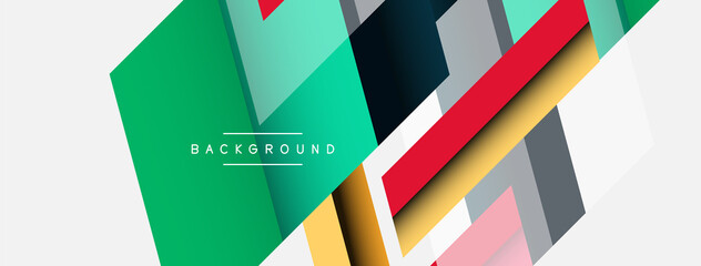 Background. Geometric diagonal square shapes and lines abstract composition. Vector illustration for wallpaper banner background or landing page