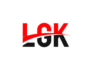 LGK Letter Initial Logo Design Vector Illustration