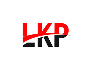 LKP Letter Initial Logo Design Vector Illustration