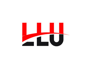 LLU Letter Initial Logo Design Vector Illustration