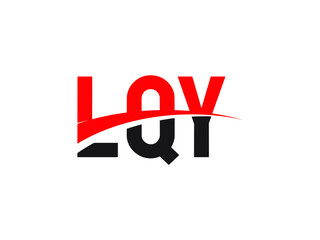 LQY Letter Initial Logo Design Vector Illustration