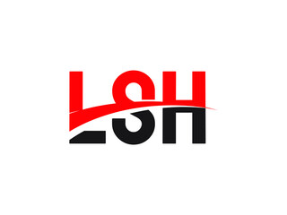 LSH Letter Initial Logo Design Vector Illustration