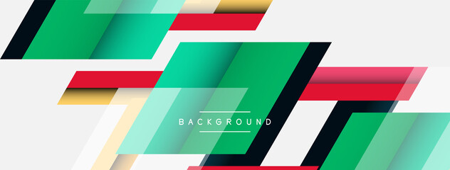 Background. Geometric diagonal square shapes and lines abstract composition. Vector illustration for wallpaper banner background or landing page