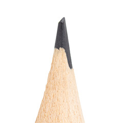 Black pencil isolated on a white background.