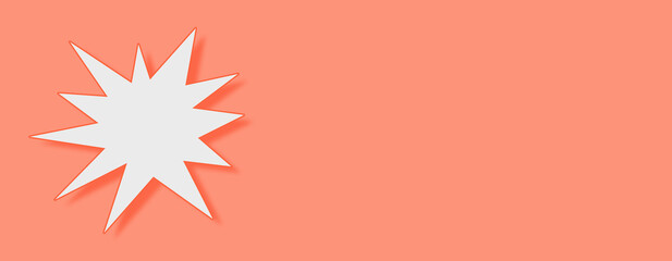 Spark Sign Concept on red background. Horizontal web banner with copy space, template.