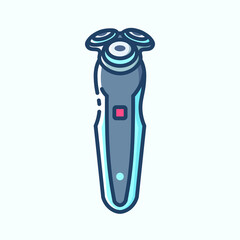 Modern electric shaver colored icon. Household and kitchen electronic appliances icons. Vector stylish outline illustrations on light background.
