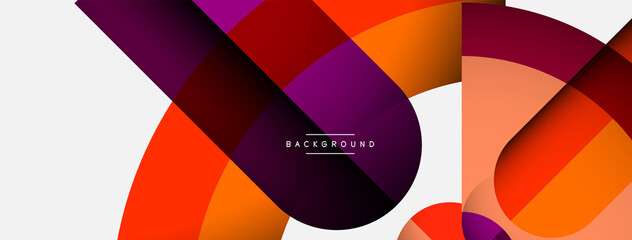 Trendy shapes, color minimal design composition, lines and shadows for wallpaper banner background or landing page