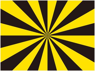 黒と黄色の集中線の背景